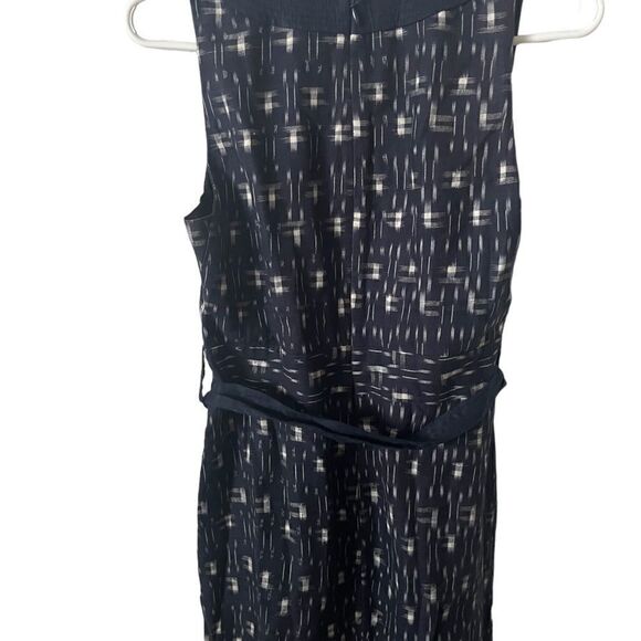 J Crew IKat Dark Blue Faux Wrap Dress Size 2 - Picture 5 of 8